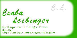 csaba leibinger business card